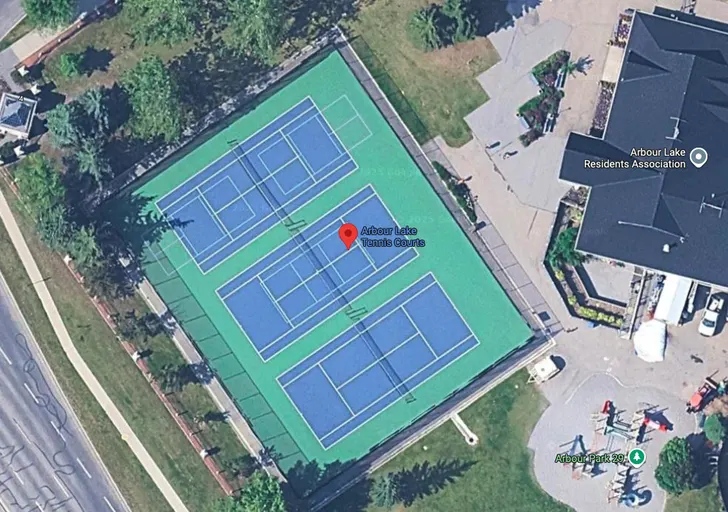 An Image of Tennis Courts at Arbour Lake Tennis Courts in Calgary