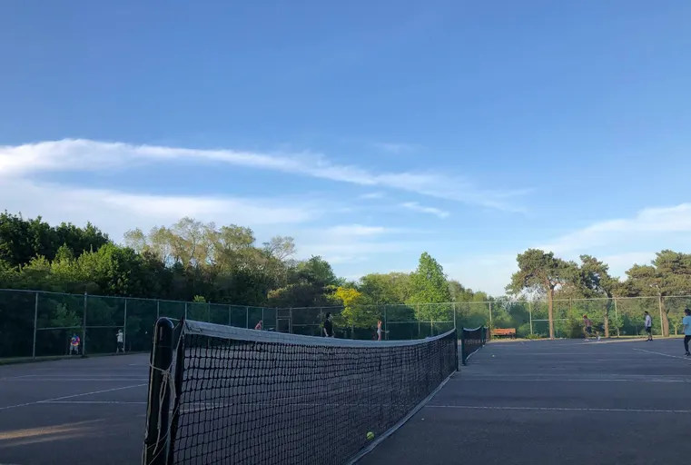An Image of Tennis Courts at Bayview Village Park in North York