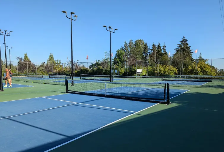 An Image of Tennis Courts at Bramble Park in Coquitlam