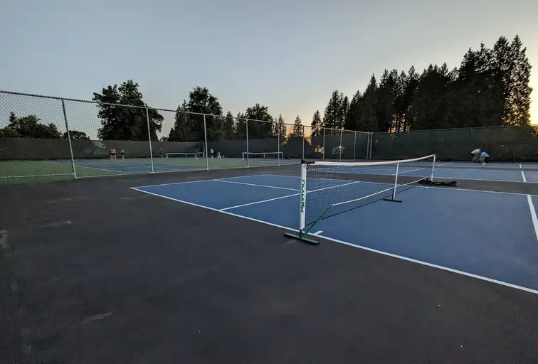 An Image of Tennis Courts at Burnaby Heights Park in Burnaby