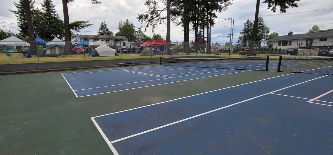 An Image of Tennis Courts at Centennial Park in Campbell River
