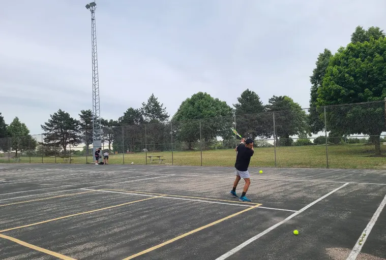 An Image of Tennis Courts at Budd Park in Kitchener