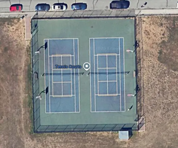An Image of Tennis Courts at Esquimalt High School in Victoria