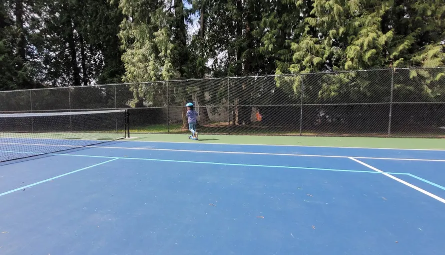 An Image of Tennis Courts at Evergreen Park in Port Coquitlam