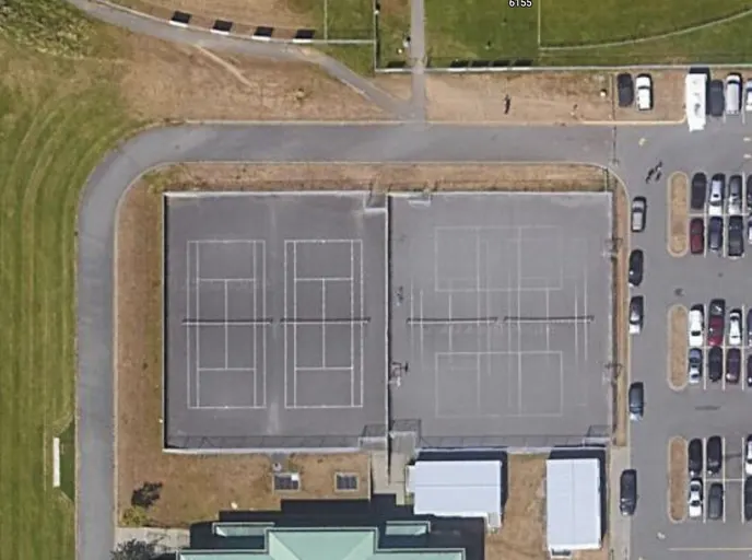 An Image of Tennis Courts at Dover Bay Secondary School in Nanaimo