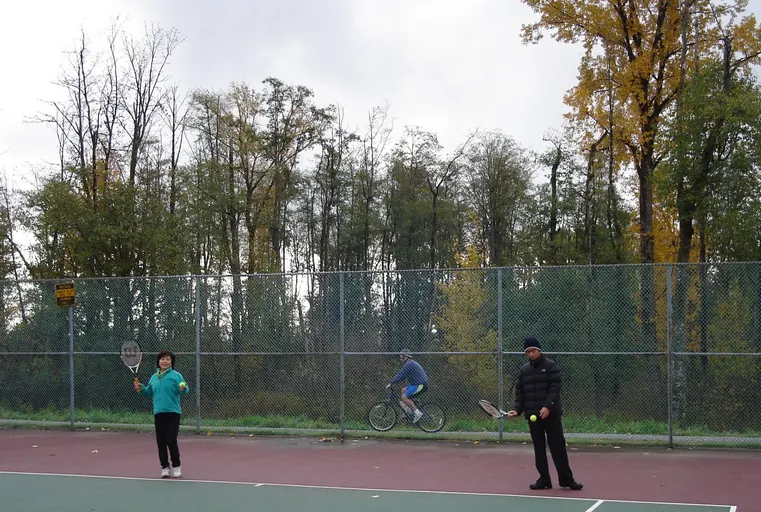 An Image of Tennis Courts at Fleetwood Park in Surrey