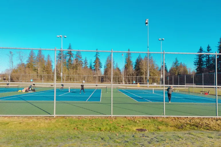An Image of Tennis Courts at Fraser Heights Rec Centre in Surrey