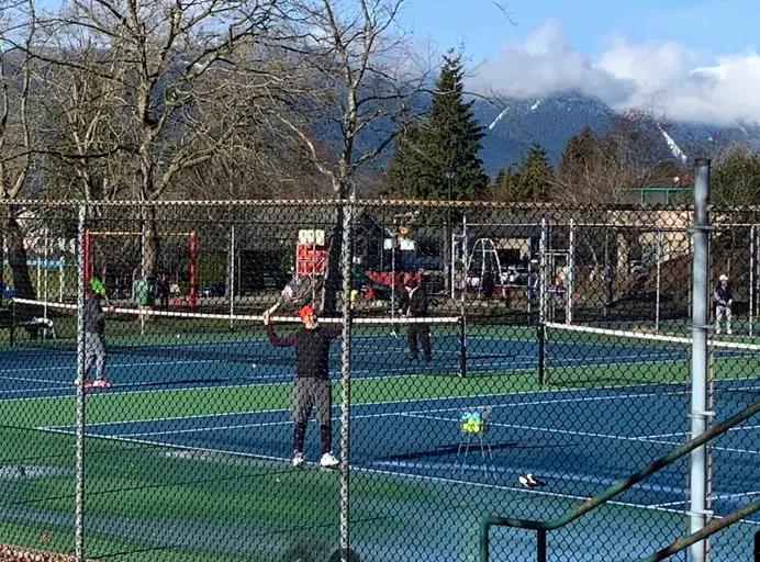 An Image of Tennis Courts at Grand Blvd Park Courts in North Vancouver