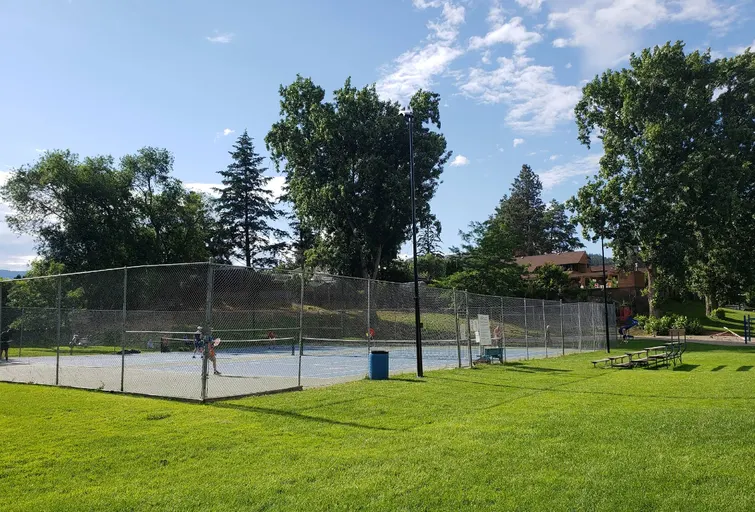 An Image of Tennis Courts at Jack Robertson Memorial Park in Kelowna