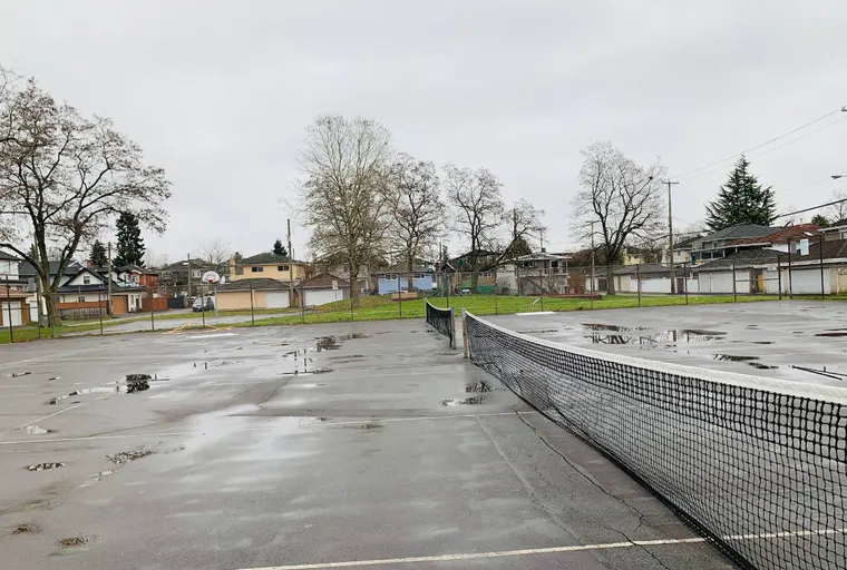 An Image of Tennis Courts at Humm Park in Vancouver