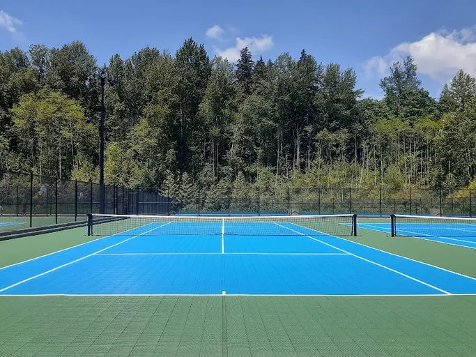 An Image of Tennis Courts at Hickey Reservoir Park in Coquitlam