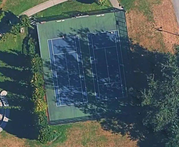 An Image of Tennis Courts at Mackin Park in Coquitlam
