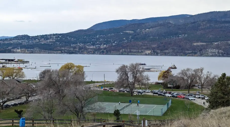 An Image of Tennis Courts at Knox Mountain Park in Kelowna