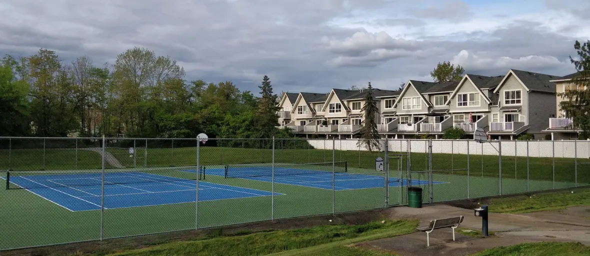 An Image of Tennis Courts at Langley Meadows Park in Langley