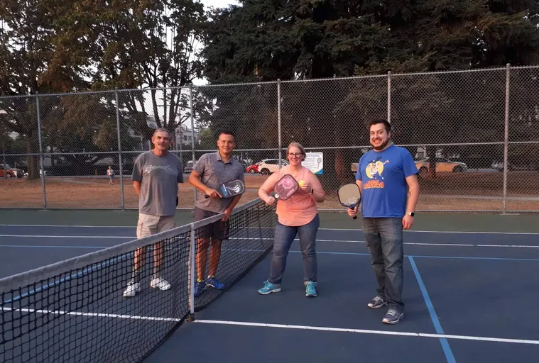 An Image of Tennis Courts at Moody Park in New Westminster