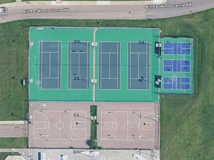 An Image of Tennis Courts at Mill Woods Recreation Centre in Edmonton