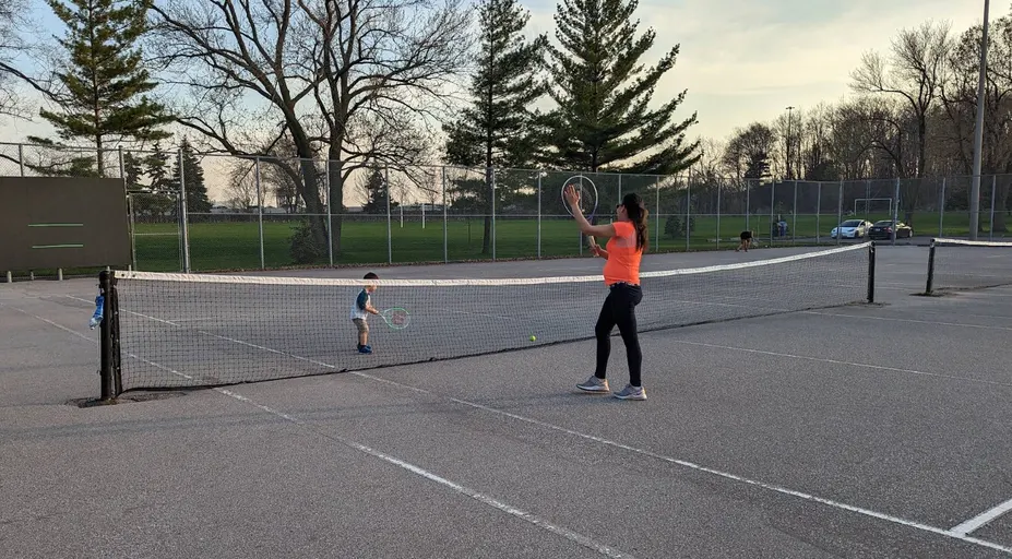An Image of Tennis Courts at McDairmid Woods Park in Scarborough