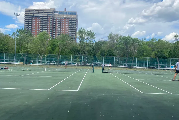 An Image of Tennis Courts at Parc La Fontaine in Montreal