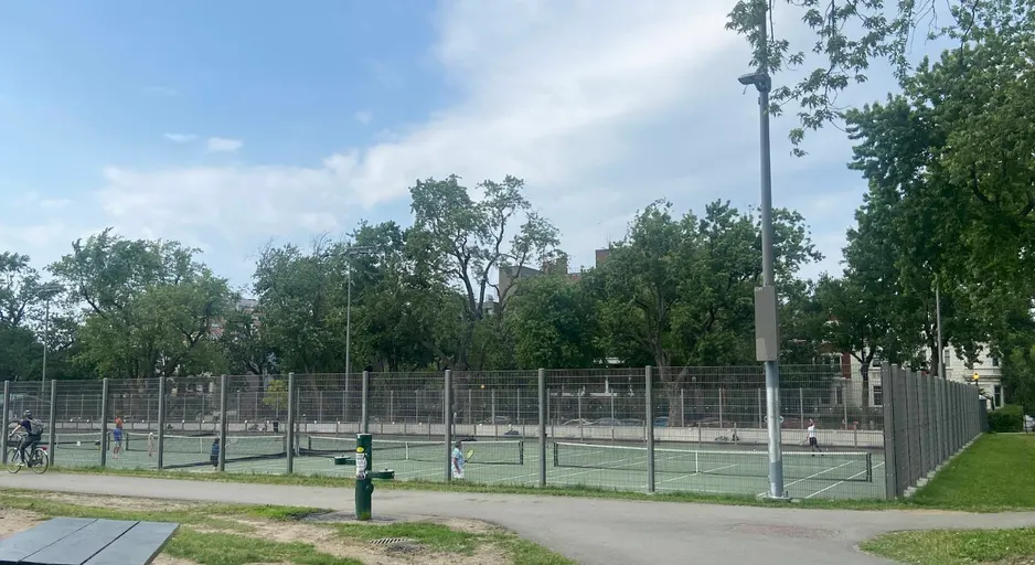 An Image of Tennis Courts at Parc Jeanne-Mance in Montreal