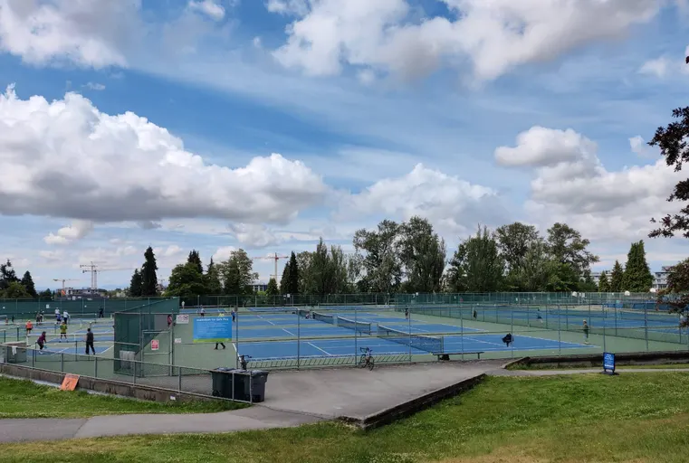 An Image of Tennis Courts at Queen Elizabeth Park in Vancouver