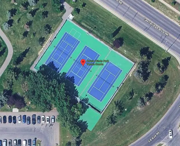 An Image of Tennis Courts at Prairie Winds Park Tennis Courts in Calgary