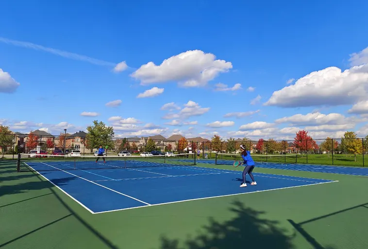 An Image of Tennis Courts at Wismer Park in Markham