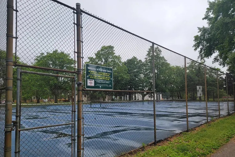 An Image of Tennis Courts at Highland Courts Park in Kitchener