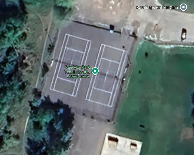 An Image of Tennis Courts at Rae-Mor Park in Kamloops