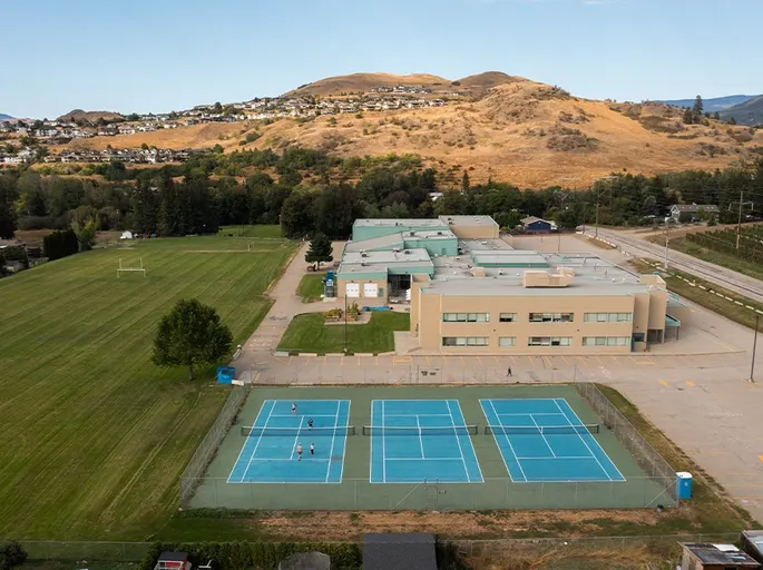 An Image of Tennis Courts at Kalamalka Secondary School in Coldstream