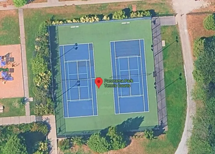 An Image of Tennis Courts at Panorama Park in Coquitlam