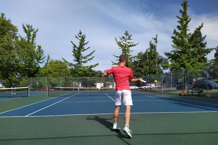 An Image of Tennis Courts at Reynolds Park in Victoria