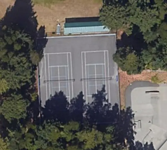 An Image of Tennis Courts at May Richards Pioneer Park in Nanaimo
