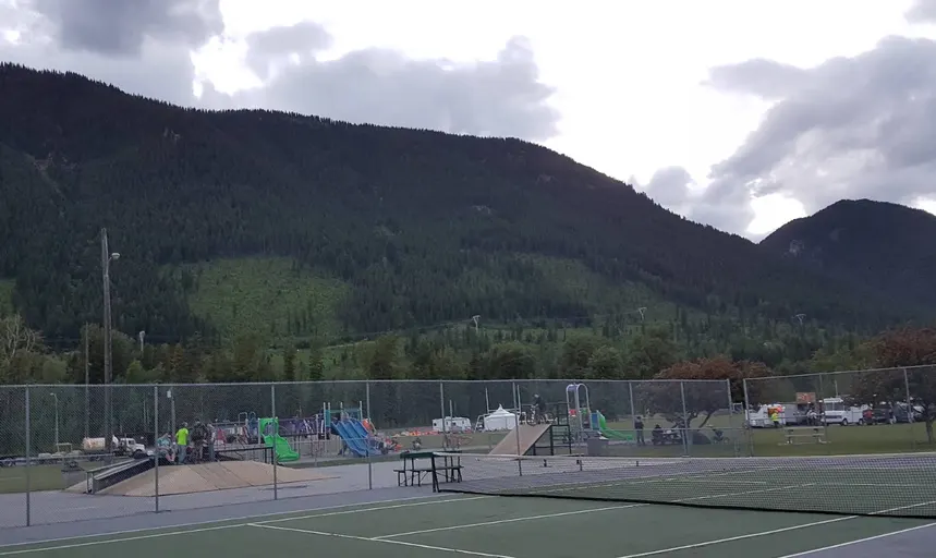 An Image of Tennis Courts at Sparwood Rec Centre in Sparwood