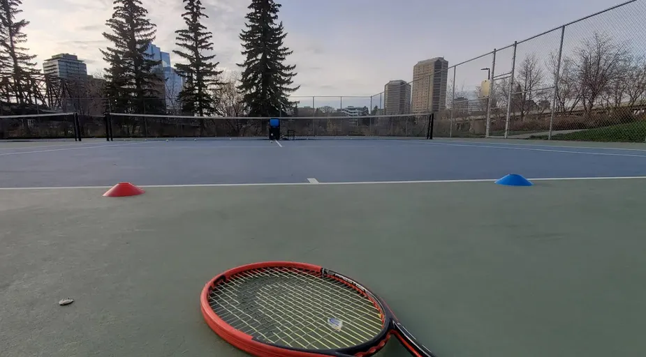 An Image of Tennis Courts at Rotary Park in Saskatoon
