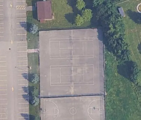 An Image of Tennis Courts at Woodroffe High School in Ottawa