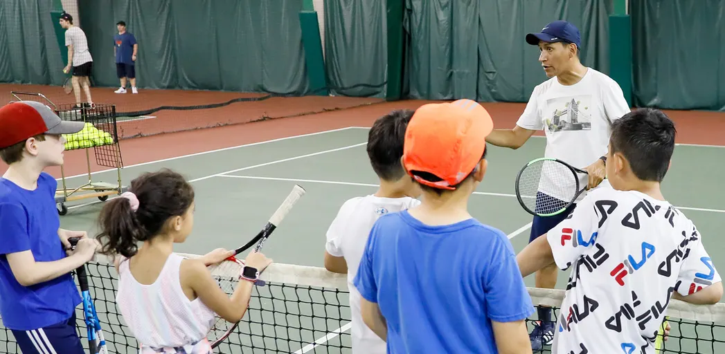 A picture representing the tennis lessons run by Taylor Tennis Club