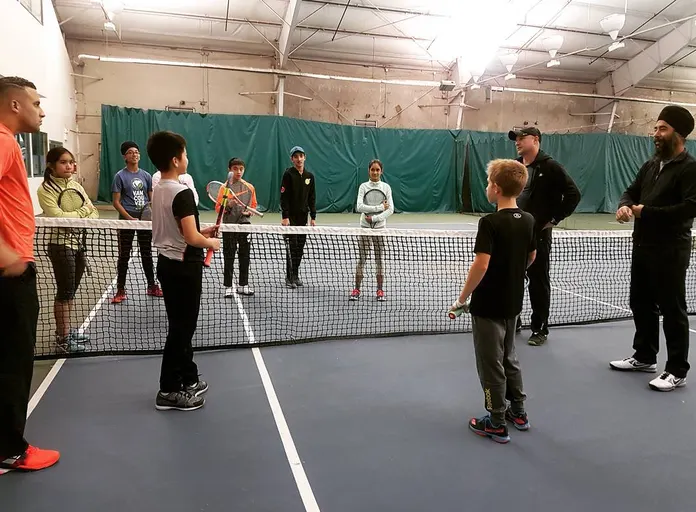 A picture representing the tennis lessons run by Vancouver International Tennis Academy